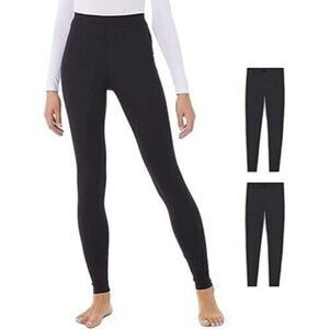 32 DEGREES Women's Ultra Light Thermal Baselayer Legging Pant 2-Pack Small
